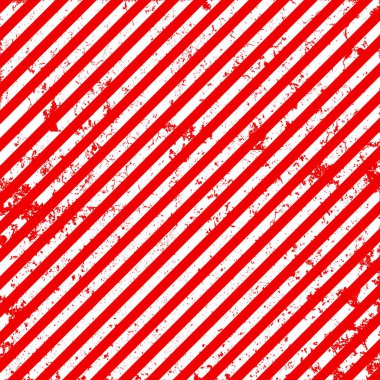 Kırmızı ve beyaz köşegen çizgileri olan uyarı işareti. Dikkat, tehlike ya da uyarı sembolü. İnşaat alanı tabelası, yol güvenliği uyarısı, tehlike bayrağı, güvenlik alarmı kalkanı. Vektör illüstrasyonu.