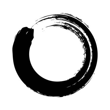 Grunge dairesi, fırça darbeleri, çizgiler, mürekkep lekeleri, elle çizilmiş karalama şekli. El yapımı yarım yamalak izler, akrilik lekeler, kömür çizgileri. Boya dokusu, kuru fırça etkisi. Vektör illüstrasyonu.