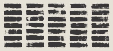 Grunge fırça darbeleri, çizgiler, mürekkep lekeleri, elle çizilmiş karalama şekilleri. El yapımı kabataslak izler, akrilik lekeler, kömür çizgileri. Boya dokuları, kuru fırça etkisi. İşaret altı çizili. Vektör illüstrasyonu.