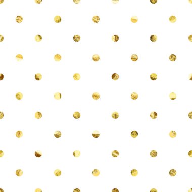 Altın folyo dikişsiz doku, parlak el yapımı daireler. Altın parıltılı desen. Parlak el çizimi arka plan. Düğün, tebrik kartı dekorasyonu. Modern minimalist sanat. Vektör illüstrasyonu.