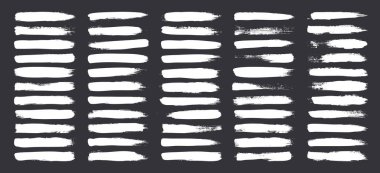 Grunge fırça darbeleri, çizgiler, mürekkep lekeleri, elle çizilmiş karalama şekilleri. El yapımı kabataslak izler, akrilik lekeler, kömür çizgileri. Boya dokuları, kuru fırça etkisi. İşaret altı çizili. Vektör illüstrasyonu.