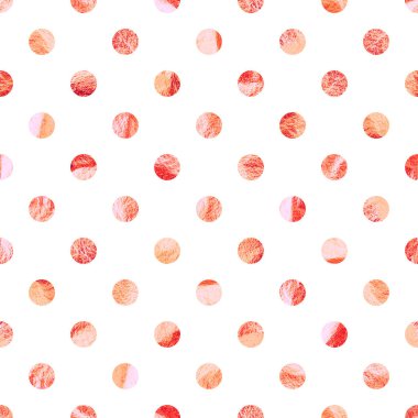 Gül sarısı folyolu, pürüzsüz desenli, parlak el yapımı daireler. Altın parıltılı desen. Parlak el çizimi arka plan. Düğün, tebrik kartı dekorasyonu. Modern minimalist sanat. Vektör illüstrasyonu.