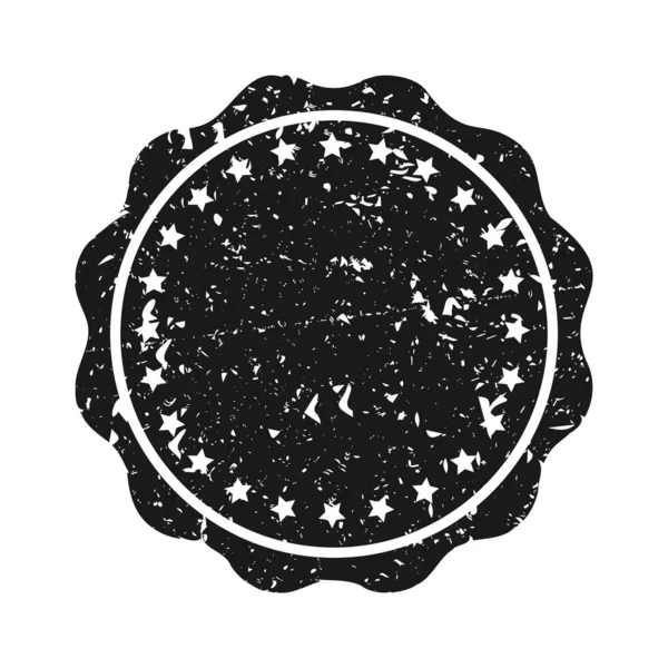 Posta pulu, etiket ya da rozet. Grunge izi ve posta damgası. Kahverengi vintage daire kartpostallı filigran. Kullanılmış zarf tasarımı. Vektör illüstrasyonu.