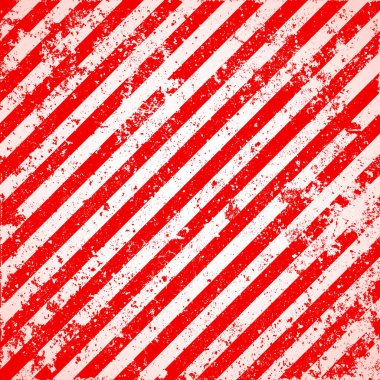 Kırmızı ve beyaz köşegen çizgileri olan uyarı işareti. Dikkat, tehlike ya da uyarı sembolü. İnşaat alanı tabelası, yol güvenliği uyarısı, tehlike bayrağı, güvenlik alarmı kalkanı. Vektör illüstrasyonu.