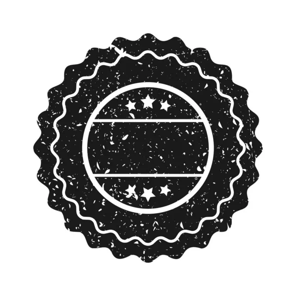 Posta pulu, etiket ya da rozet. Grunge izi ve posta damgası. Kahverengi vintage daire kartpostallı filigran. Kullanılmış zarf tasarımı. Vektör illüstrasyonu.