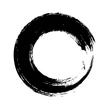 Grunge dairesi, fırça darbeleri, çizgiler, mürekkep lekeleri, elle çizilmiş karalama şekli. El yapımı yarım yamalak izler, akrilik lekeler, kömür çizgileri. Boya dokusu, kuru fırça etkisi. Vektör illüstrasyonu.