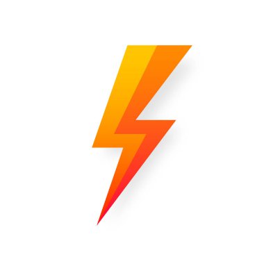 Şimşek simgesi beyaz arkaplanda izole edildi. Klasik flaş sembolü, grunge desenli şimşek. Basit yıldırım çarpması işareti. Vektör illüstrasyonu.