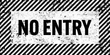 Siyah köşegen çizgileri olan uyarı işareti. Dikkat, tehlike ya da uyarı sembolü. İnşaat alanı tabelası, yol güvenliği uyarısı, tehlike bayrağı, güvenlik alarmı kalkanı. Vektör illüstrasyonu.