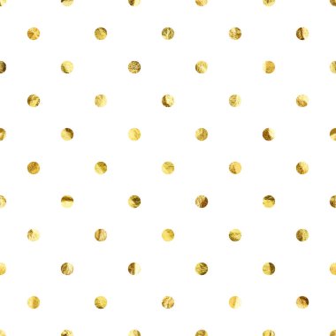 Altın folyo dikişsiz doku, parlak el yapımı daireler. Altın parıltılı desen. Parlak el çizimi arka plan. Düğün, tebrik kartı dekorasyonu. Modern minimalist sanat. Vektör illüstrasyonu.