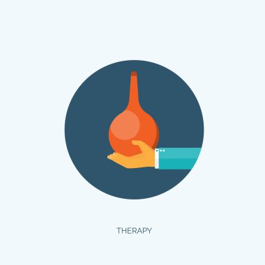 Vector illustration. Flat medical background. First aid and diagnostic. Medical research and therapy. Global healthcare.