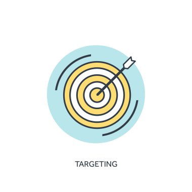 Target flat lined icon.