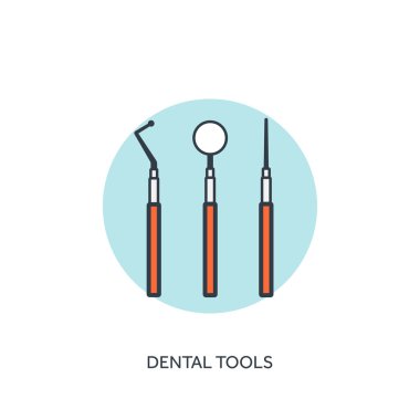 Vector illustration. Medical help.Flat web internet icon. Tooth. Dentistry.