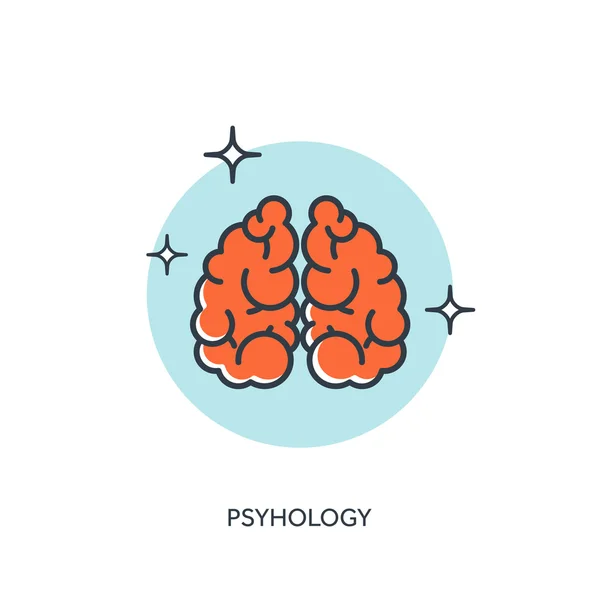 Vector illustration. Brains. Psyhology — Stockvector