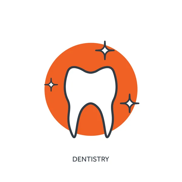 Vector illustration. Medical help.Flat web internet icon. Tooth. Dentistry. — Stock Vector