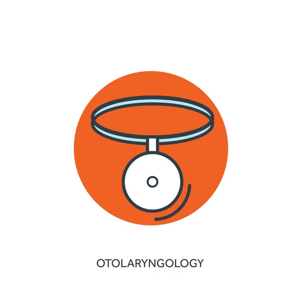 Vector illustration. Otolaryngology. Medical icon. First aid help and diagnosis.Medical research and therapy. Global healthcare. — Stock Vector