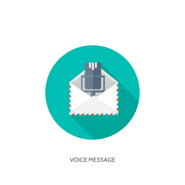 Vector illustration. Envelope icon. Letter, email. Message and communication. — 图库矢量图片