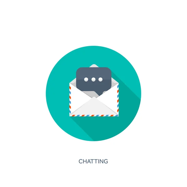 Vector illustration. Envelope icon. Letter, email. Message and communication. — Διανυσματικό Αρχείο