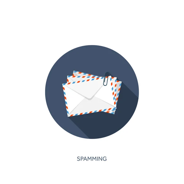 Vector illustration. Envelope icon. Letter, email. Message and communication. — Wektor stockowy