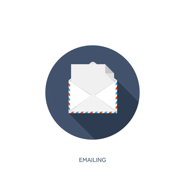 Ilustración vectorial. Icono de sobre. Carta, correo electrónico. Mensaje y comunicación . — Vector de stock