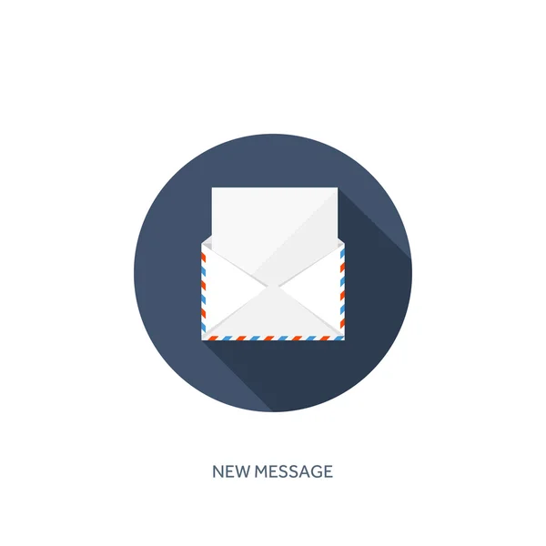 Ilustração vetorial. Ícone de envelope. Carta, e-mail. Mensagem e comunicação . — Vetor de Stock
