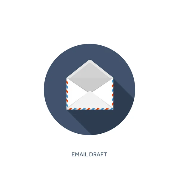 Ilustración vectorial. Icono de sobre. Carta, correo electrónico. Mensaje y comunicación . — Vector de stock