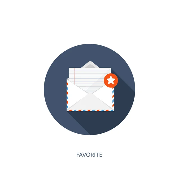 Vector illustration. Envelope icon. Letter, email. Message and communication. — Stockový vektor