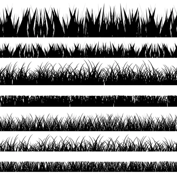 Vector illustration. Set with realistica grass. Nature. — Διανυσματικό Αρχείο