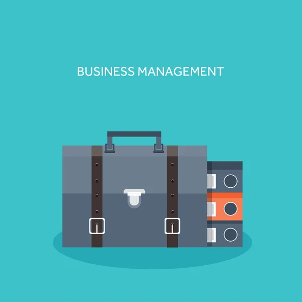 Vector illustration. Flat portfolio with  office folder. Paperwork, business ,routine. — 图库矢量图片