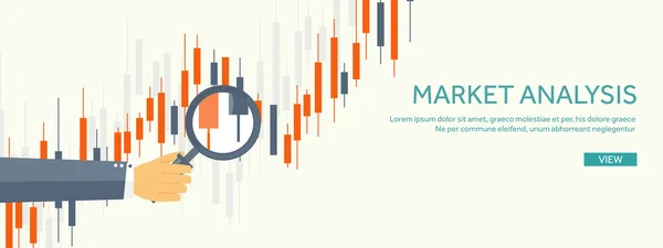 Vektör çizim. Düz arka plan. Piyasa ticaret. Ticaret platformu, hesap. Moneymaking, iş. Analiz. Yatırım.
