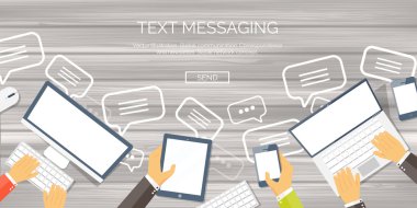 Vektör çizim. Küresel iletişim. Sosyal ağ, sohbet. Emailing ve sms. Web aramaları. Internet.