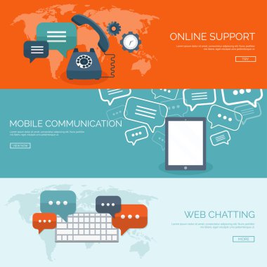 Vektör çizim. Küresel iletişim. Sosyal ağ, sohbet. Emailing ve sms. Web aramaları. Internet.