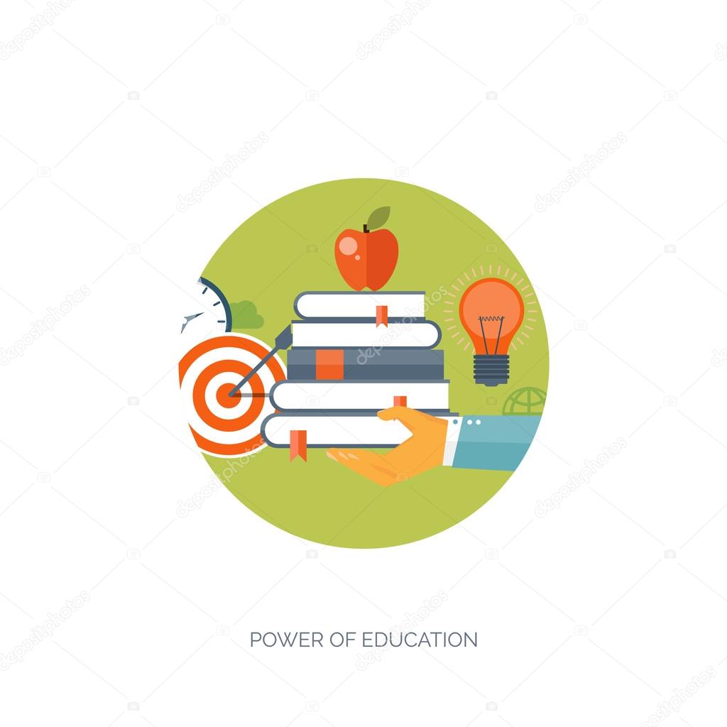 Vector illustration. Flat backgrounds set. Distance education ,learning. Online courses and web school. Knowledge ,information. Study process. E-learning.