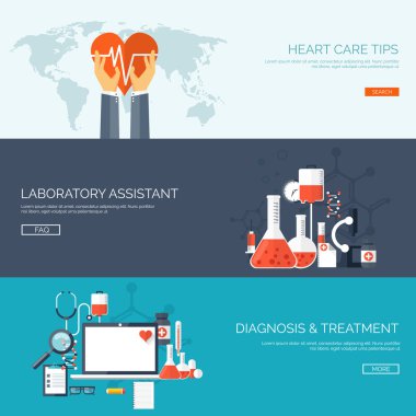 Vector illustration. Flat medical background. Health care ,first aid, research ,cardiology. Medicine ,study. Chemical engineering ,pharmacy.