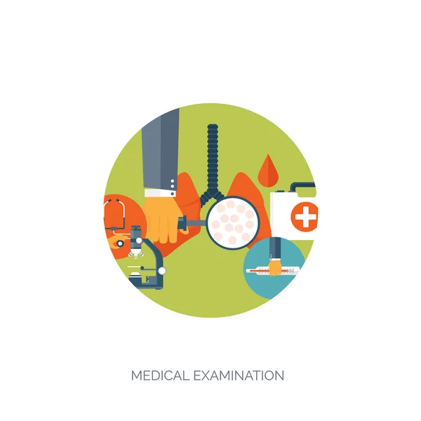 Vector illustration. Flat medical background. Health care ,first aid, research ,cardiology. Medicine ,study. Chemical engineering ,pharmacy. — Stok Vektör