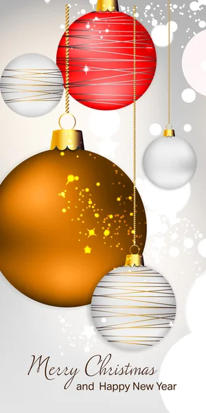Illustration vectorielle. Carte de Noël. Nouvel an. Vacances d'hiver. Fête. Noël ! . — Image vectorielle