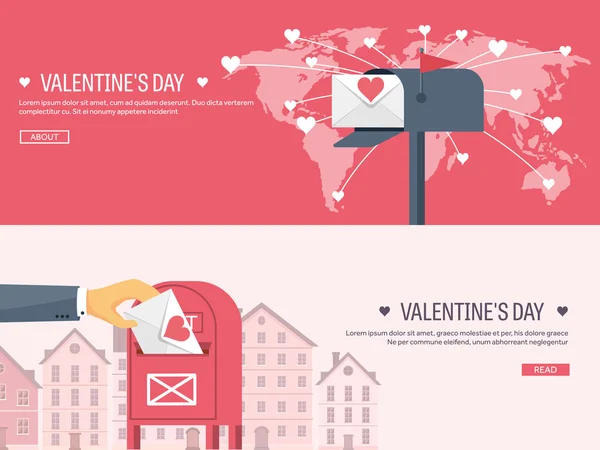 Envelope with  Love Message in mailbox — Wektor stockowy