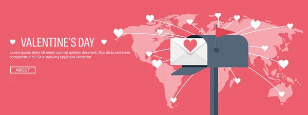 Envelope with  Love Message in mailbox — Stockvector