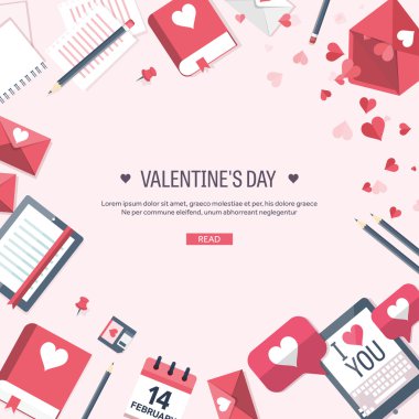 tablet, love messages with hearts