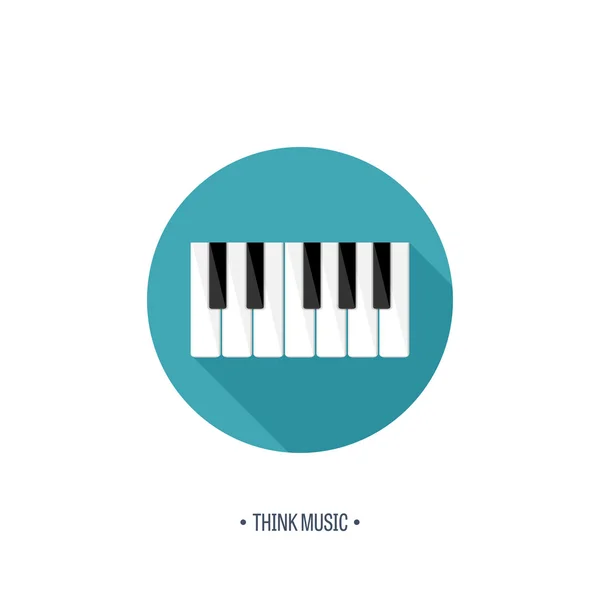 Ilustração vetorial. Fundo liso musical. Tecla de piano, teclado. Melodia. Instrumento . —  Vetores de Stock