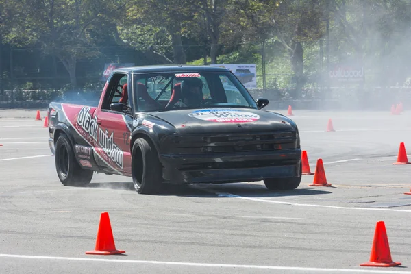 Modified pickup truck in autocross