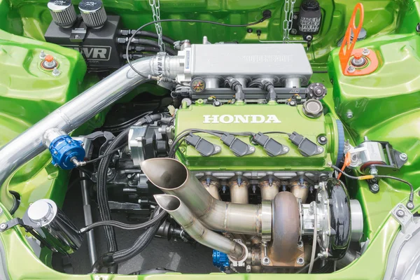 Zmodyfikowany silnik Honda zielony — Zdjęcie stockowe