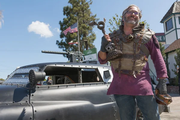 Post-apocalyptic survival costume man — Stock Photo, Image