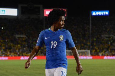 Copa America Centenario sırasında Brezilya futbol Willian