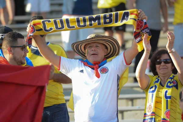 Aficionado a la selección colombiana durante Copa América Centenario — Foto de Stock