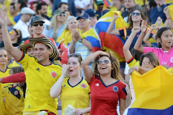 Fans de la selección colombiana durante Copa América Centenario — Foto de Stock