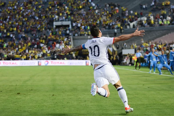 James Rodriguez festeggia un gol segnato — Foto Stock