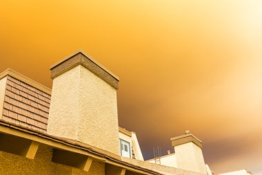 Residence geçen orman yangını duman 