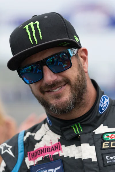 Ken block rallyförare på red bull grc global rallycross — Stockfoto