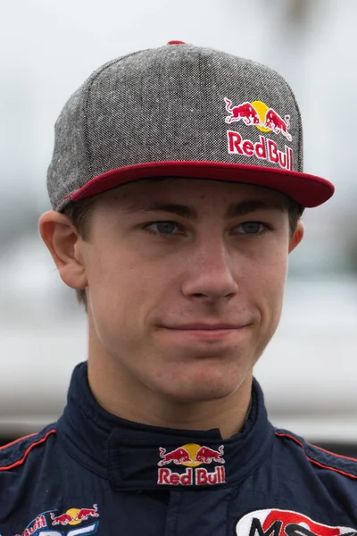 Michael dejong rallyförare på red bull grc global rallycross — Stockfoto