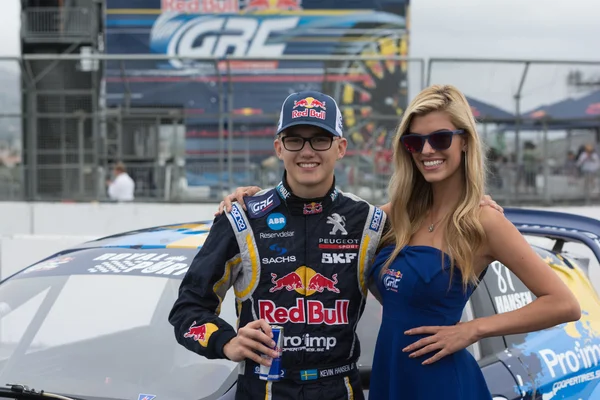 Кевин Хансен-младший гонщик ралли Red Bull GRC Global Rallycross — стоковое фото